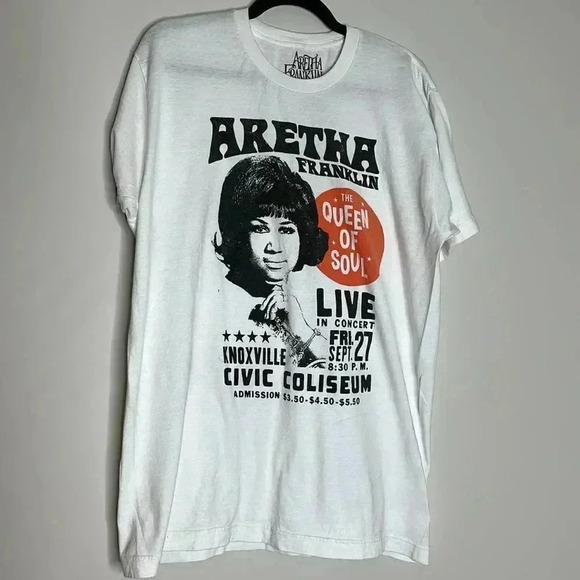 Aretha Franklin White Graphic TShirt - Picture 1 of 6